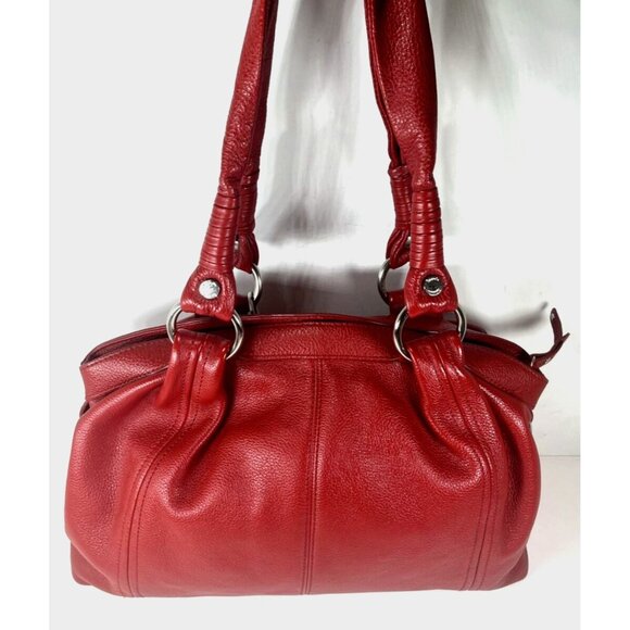 Tignanello Soft Red Leather Shoulder Bag - Picture 2 of 16